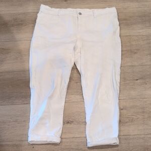 Juicy Couture White Cuffed Jeans
